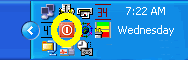 system tray (circle)